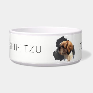 Tigela "Eu sou bacia customizável do cão de Shih Tzu"