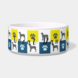 Tigela Excelente Cão-Danço e Pata Imprimir Pet Bowl Amare