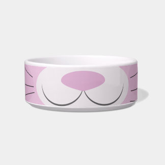 Tigela Face de Gatinho Fofo Rosa Cartoon