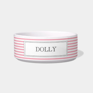 Tigela Faixa Rosa Pet Bowl Personalizado