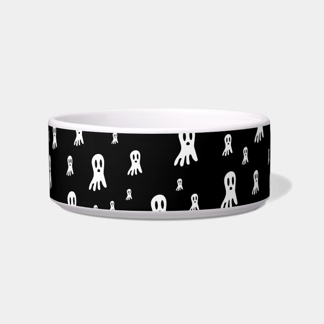 Tigela Fantasmas do Dia das Bruxas Escuros (Frente)
