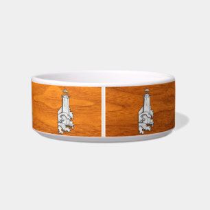 Tigela Farol Chrome Style no Decor de Madeira Teak