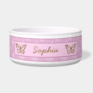Tigela Faux Gold Foil Olhar Borboleta Em Lavanda Roxo