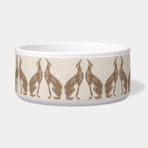 Tigela Fawn Greyhound Cerâmica Pet Bowl