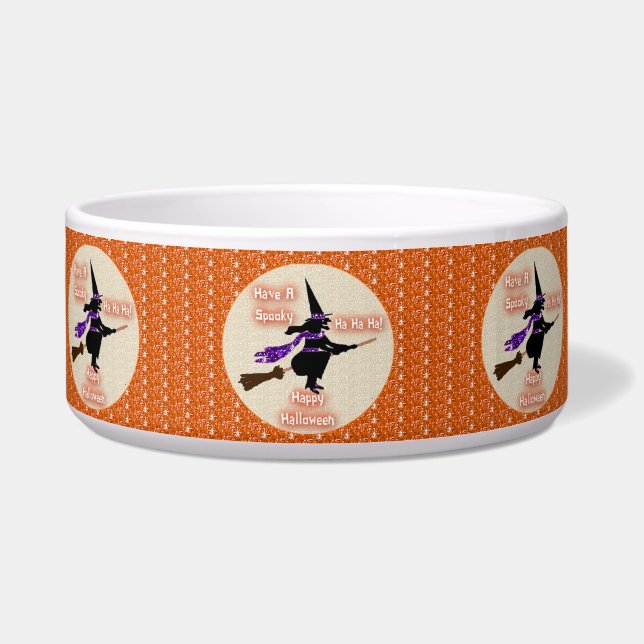 Tigela Feiticeira Cachorro-Vassoura (Frente)