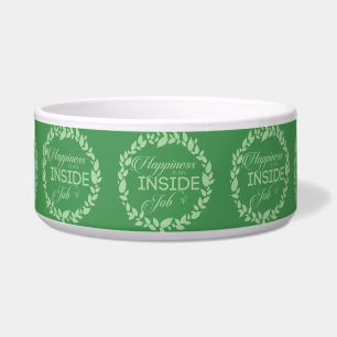 Tigela Felicidade É Um Dentro Trabalho Verde Wreath Bowl