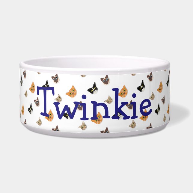 Tigela Feliz Cabeça de Gato (Frente)