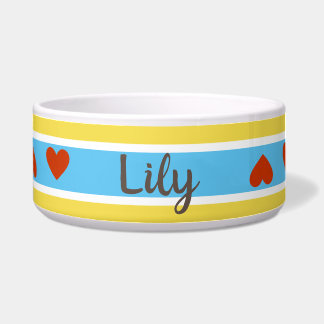 Tigela Feliz Coração Personalizado Pet