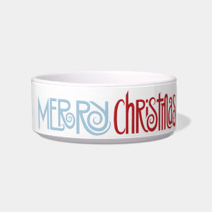 Tigela Feliz Natal azul-escuro Pet Bowl