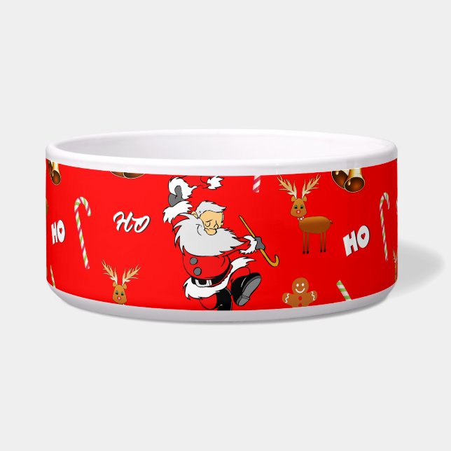 Tigela Feliz Natal Belo Velho Natal 25 de dezembro Natal (Frente)