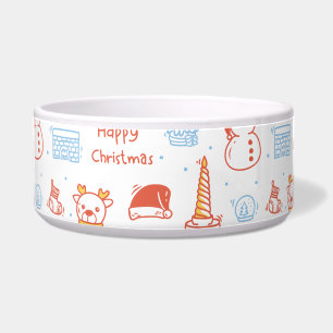 Tigela Feliz Natal & Boas Festas de Inverno Personaliz