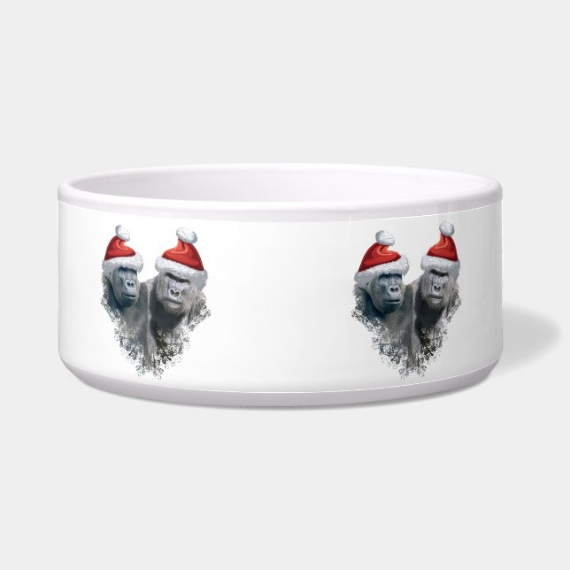 Tigela Feliz Natal Gorila (Frente)