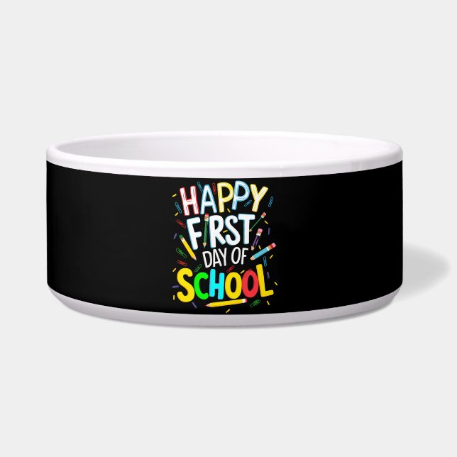 Tigela Feliz Primeiro Dia de Volta às Aulas (Frente)