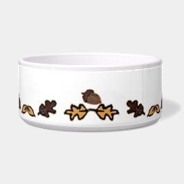 Tigela figdewdrop Leaves & Acorns Ceramic Pet Bowl