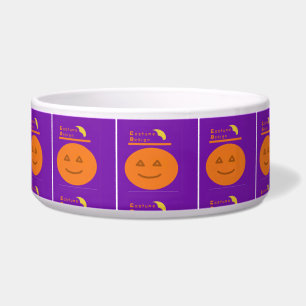 Tigela Figurino Design Pumpkin Cerâmica Pet Bowl