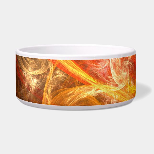 Tigela Firestorm Nova Abstrato Art Dog Bowl (Esquerda)