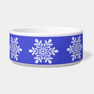 Tigela Floco azul da neve da bacia do cão