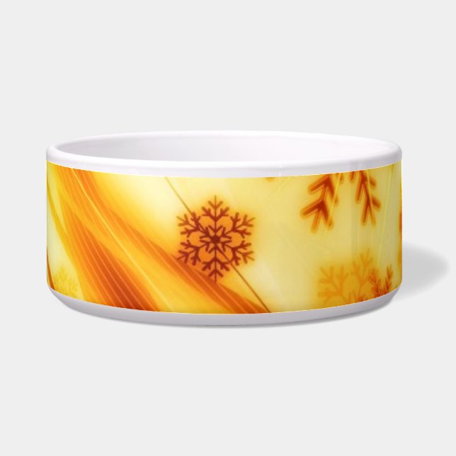 Tigela Flocos de neve de Natal ouro (Frente)