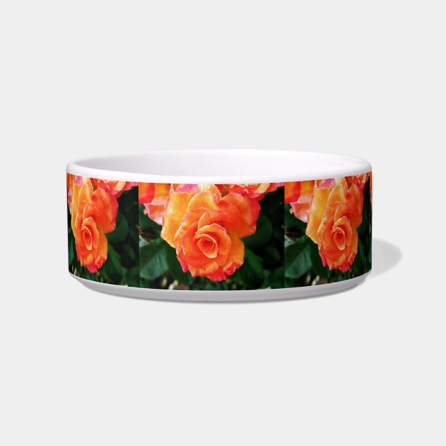 Tigela Flor de rosa laranja (Frente)