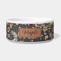 Flor Selvagem Cinza Carvão Pet Personalizado