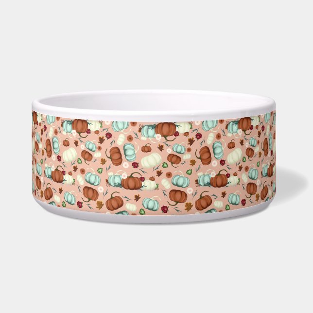 Tigela Floral de Abóbora de Outono (Frente)