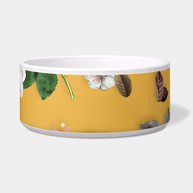 Tigela Flores Amarelas e Rosas Brancas 20 (Frente)