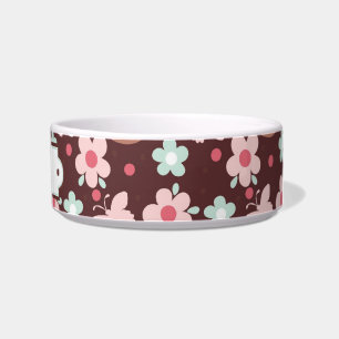 Tigela Flores bonito Padrões Pet Bowls