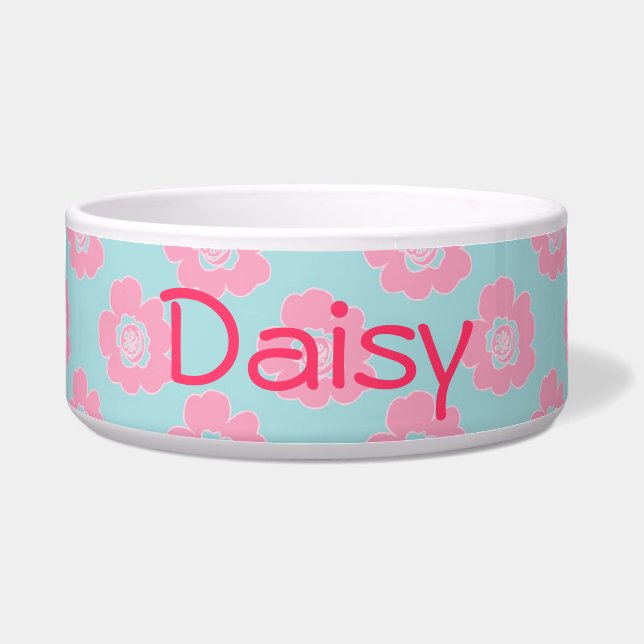 Tigela Flores cor-de-rosa lunáticas (Frente)