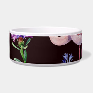 Tigela Flores de aquarela e padrão de flores selvagens.
