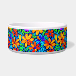 Tigela Flores de Arte Folclórica Brilhantes