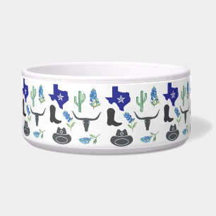 Tigela Flores de Lupino Bluebonnets do Texas Pet
