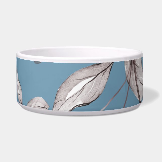 Tigela Flores de primavera, folhas, design sem costura (Frente)