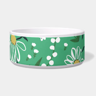 Tigela Flores Retro, Padrão Botânico Sem Costura.