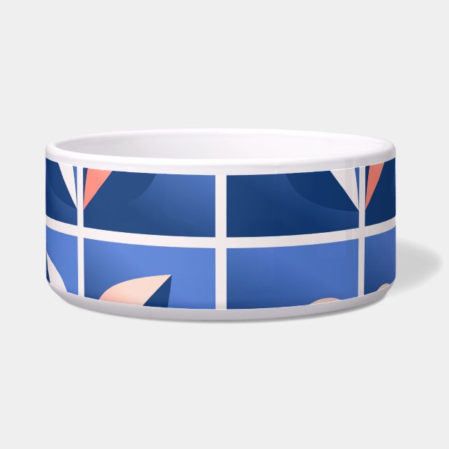 Tigela Flores retrorestilizadas: padrão mosaico. (Frente)