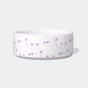 Tigela Flores Roxas Lilás, Impressão Floral Pequeno Paste