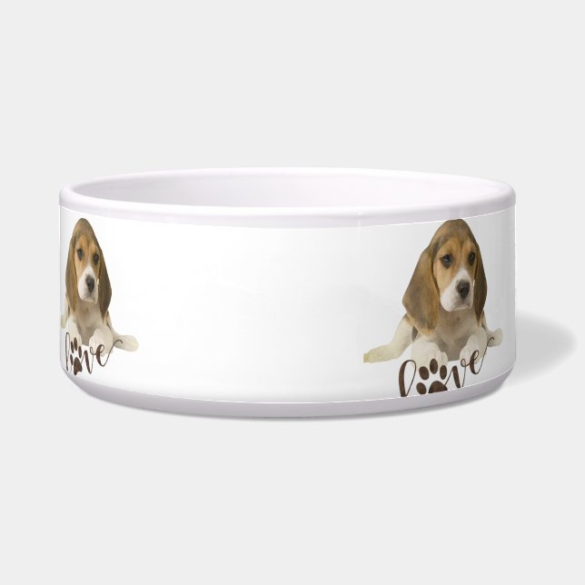 Tigela Folha de Frente de Frente de Frente de Beagle Impr (Frente)