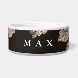 Tigela Folhas de Bronze e Marrom Escuro Glamour Outonal R
