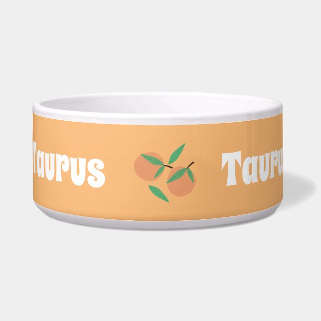 Tigela Folhas de Laranja Desenhadas à Mão  (Frente)