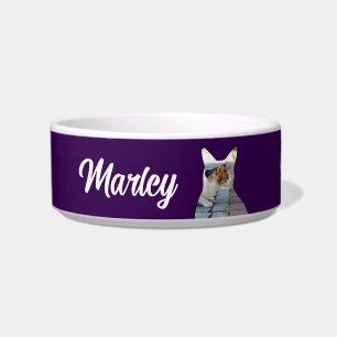 Tigela Forma de cerâmica de foto de gato 