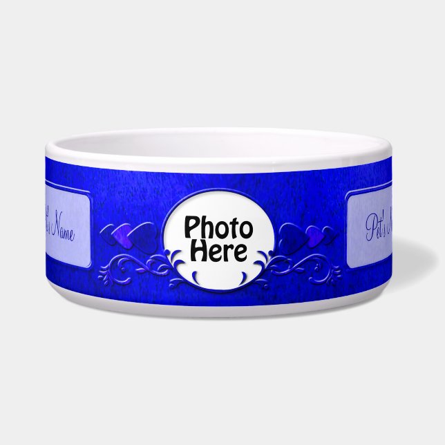 Tigela Foto Azul Escuro e Nome Potência do Rico Posterior (Frente)