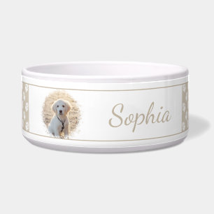Tigela Foto Personalizada de Animal de Estimação e Patinh