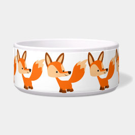 Tigela Fox Pet Bowl, um belo cartoon