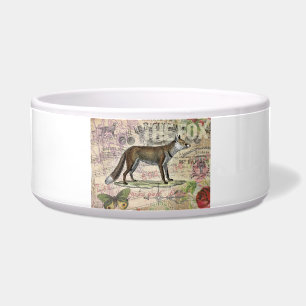 Tigela Fox Wildlife Vintage Animal Illustration