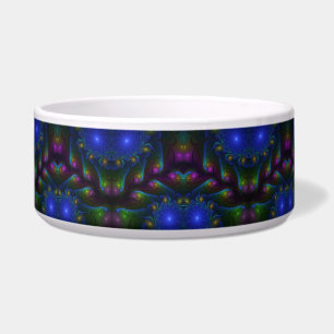 Tigela Fractal Abstrato de Disquete Moderno e Luminoso Co