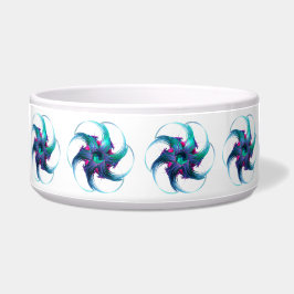 Tigela Fractal Fantasy Roda Pet Bowl Cerâmica