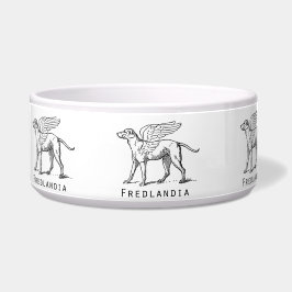 Tigela Fredlandia voou a bacia do cão