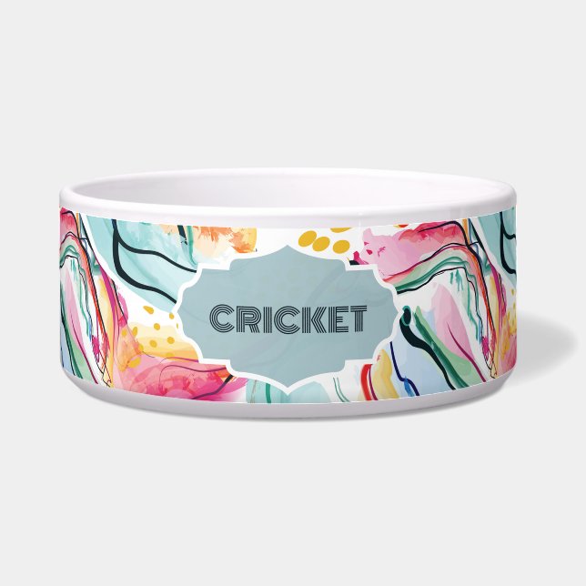Tigela Fundo Colorido Abstrato de primavera de (Frente)