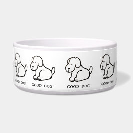 Tigela Funny Cartoon Sitting Good Dog Bowl