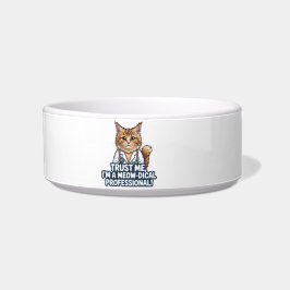 Tigela Funny Cat Doctor Animal Humor Illustration