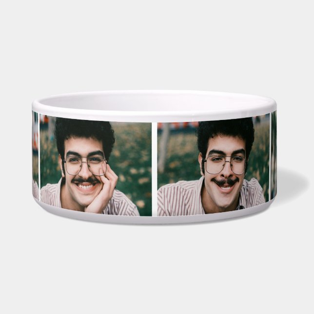 Tigela Funny Dogs Cats Dad & Mom 6 Photos Create Your Own (Frente)